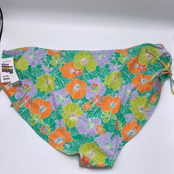 Women's Plus Size Flower Print Bikini Swimsuit Bathing Suit 3X - Picture 6 of 7